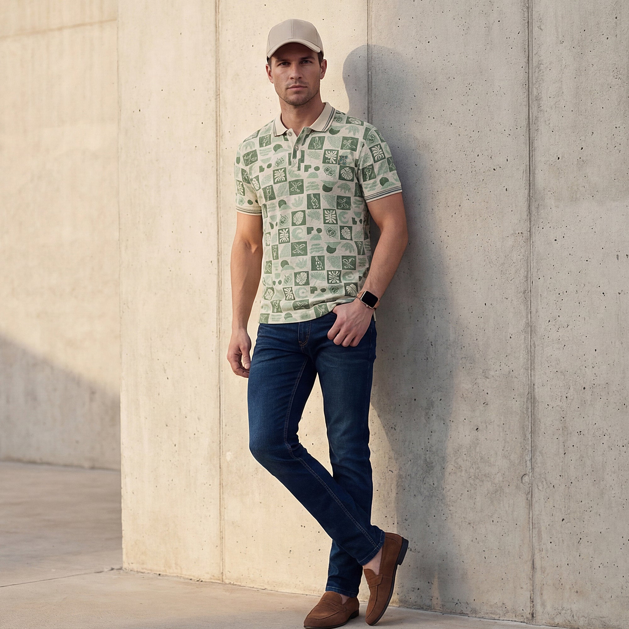 Killer Men Green Printed Slim Fit T-Shirts