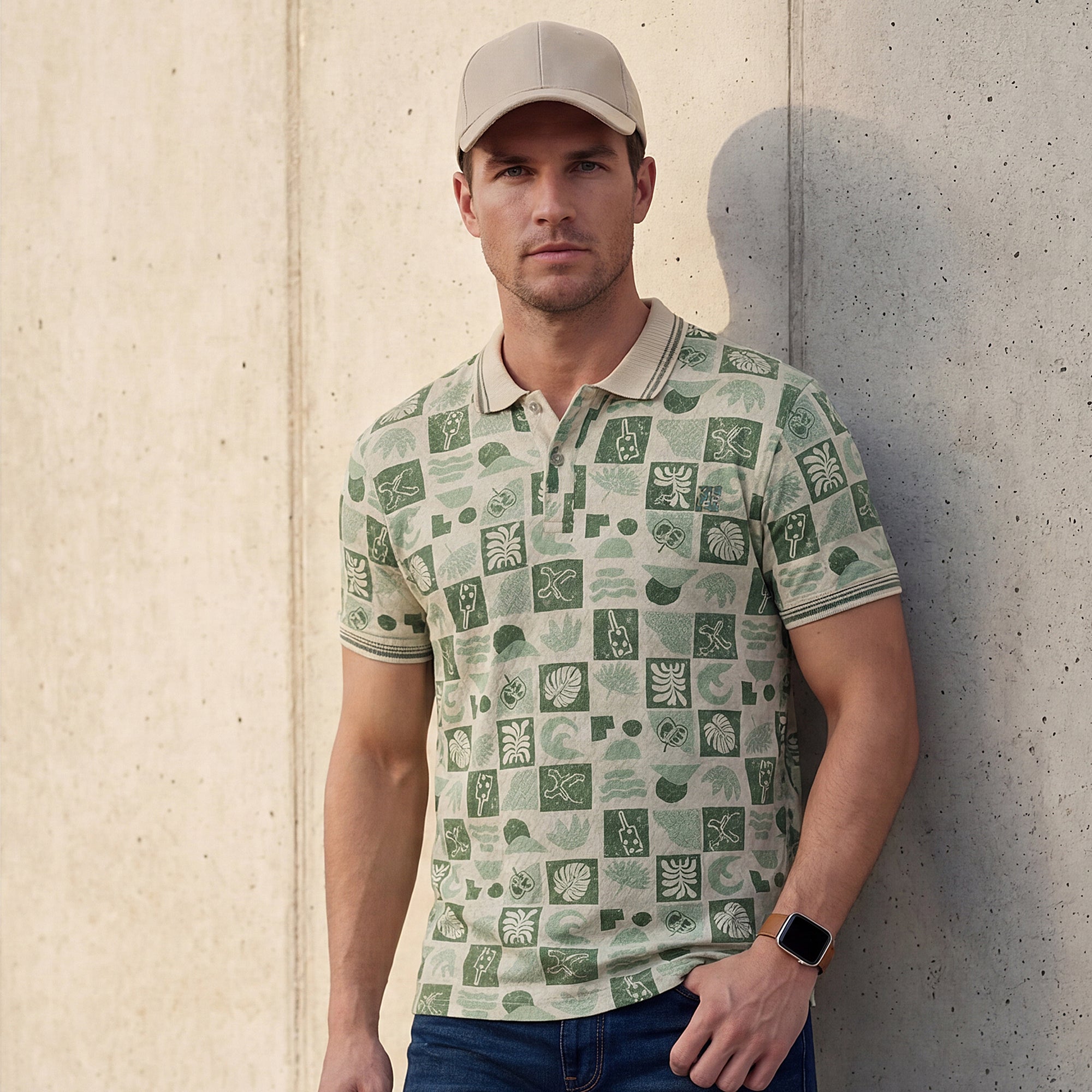 Killer Men Green Printed Slim Fit T-Shirts
