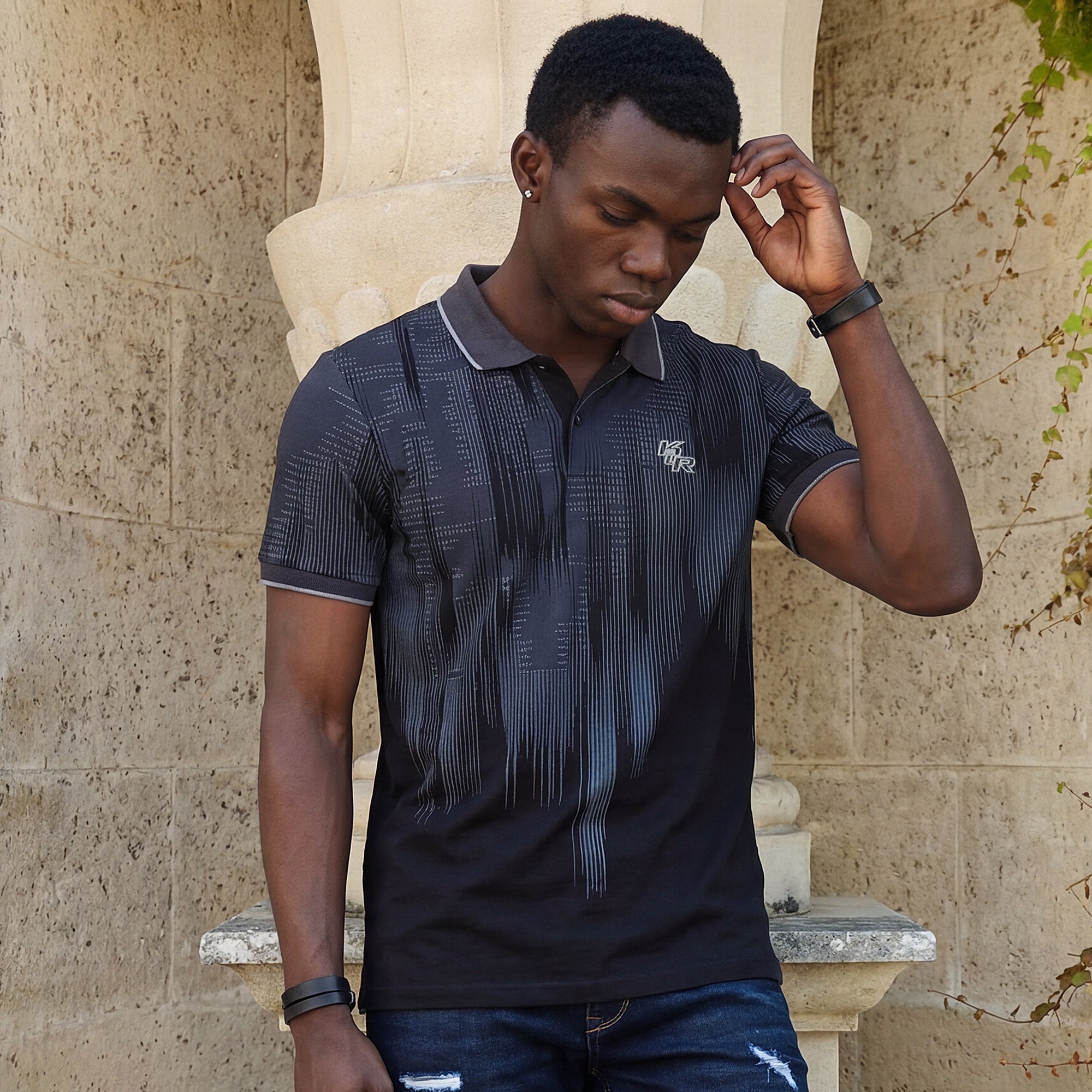 Killer Men Black Printed Slim Fit T-Shirts