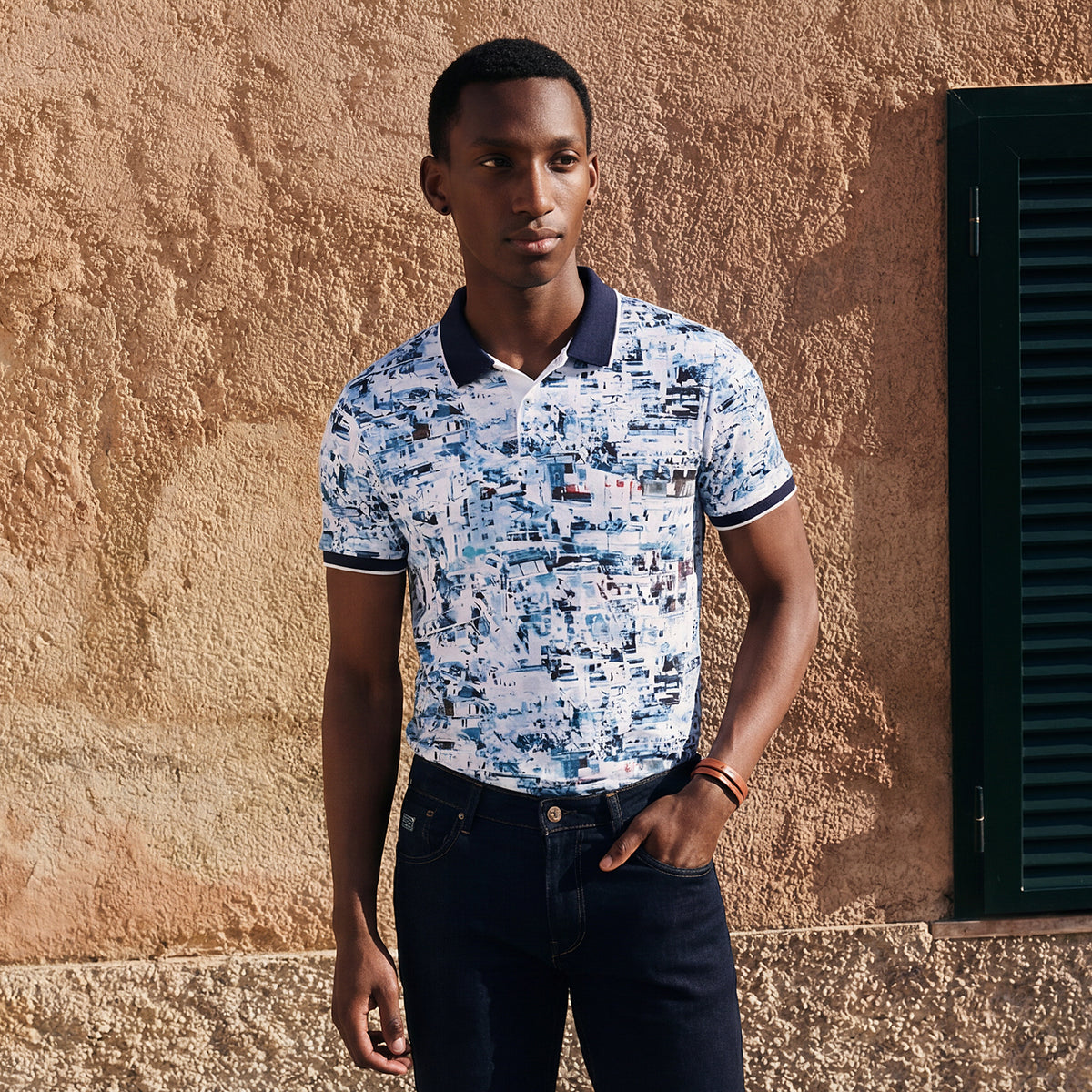Killer Men Blue Printed Slim Fit T-Shirts