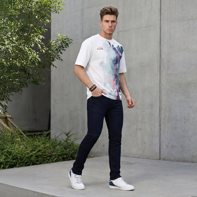 Killer Men White Printed Round Neck T-Shirts