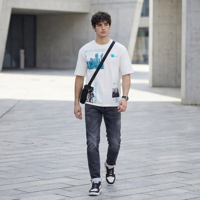 Killer Men White Printed Round Neck T-Shirts