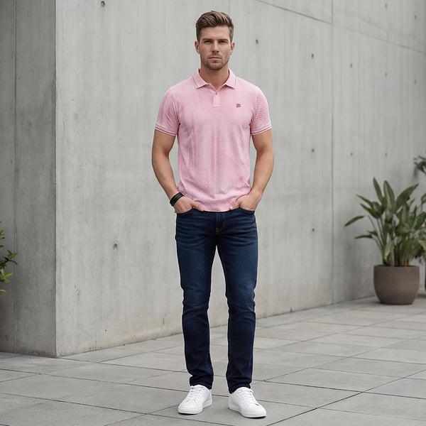 Killer Men Pink Printed Slim Fit T-Shirts