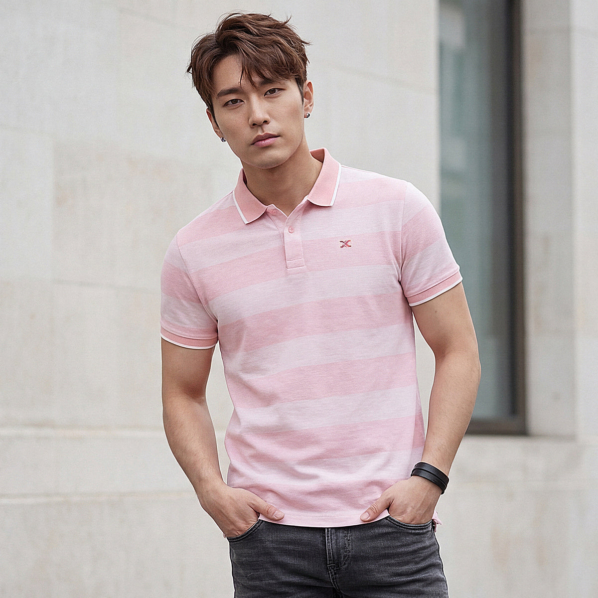 Killer Men Pink Printed Slim Fit T-Shirts
