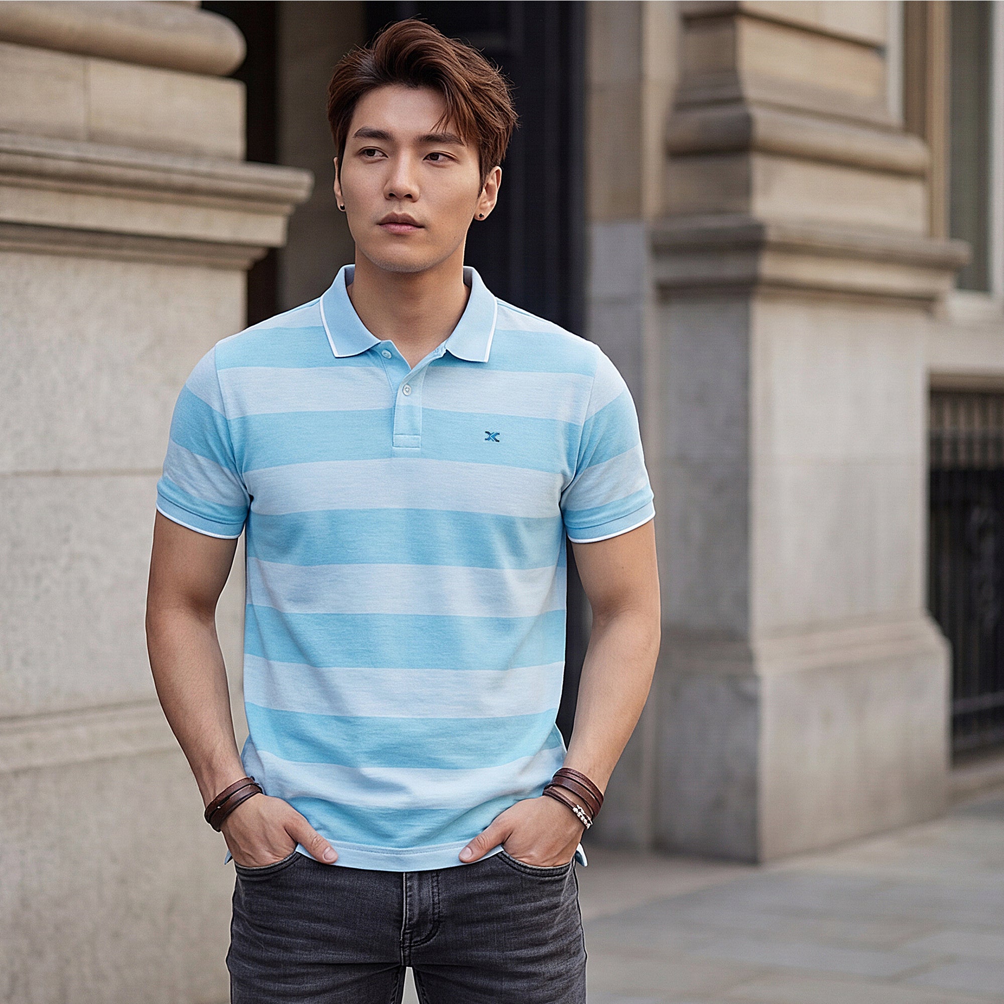 Killer Men Blue Printed Slim Fit T-Shirts