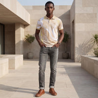 Killer Men Beige Printed Slim Fit T-Shirts