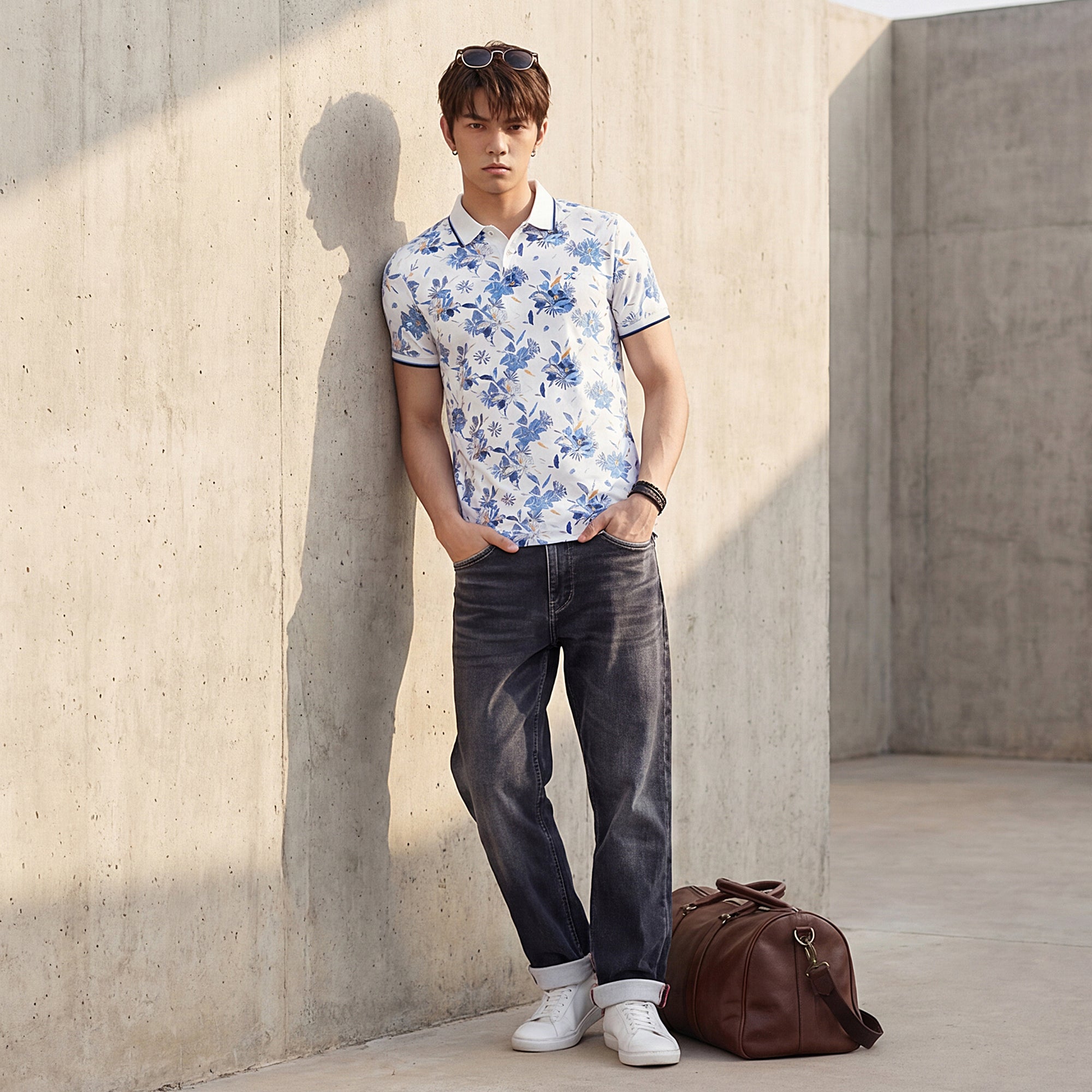 Killer Men White Printed Slim Fit T-Shirts