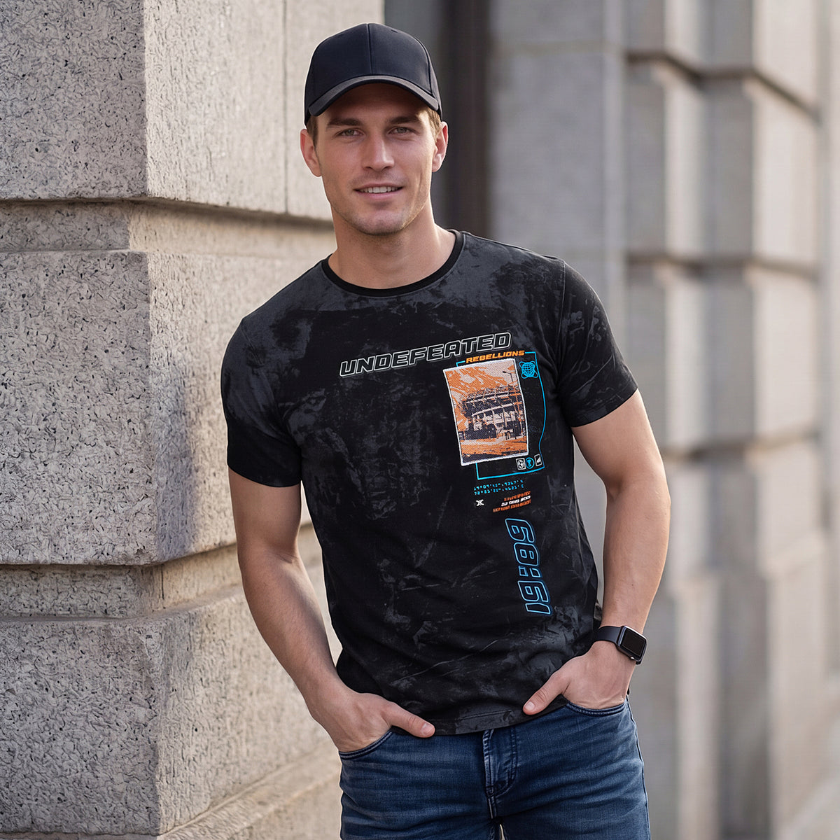 Killer Men Black Printed Slim Fit T-Shirt