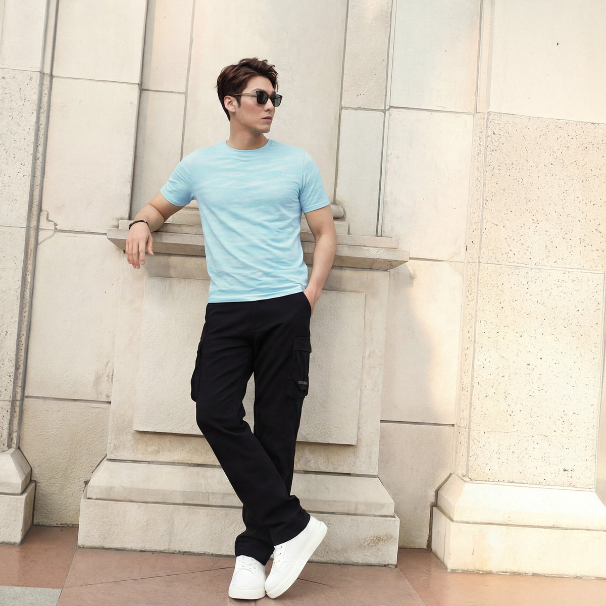 Killer Men Light Green Printed Slim Fit T-Shirts