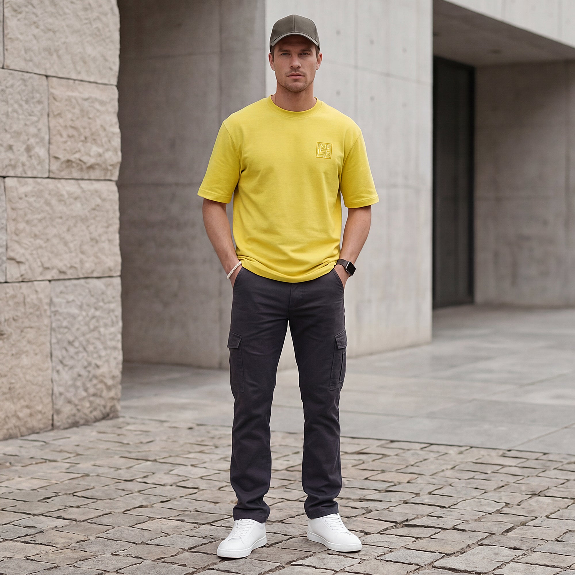 Killer Men Yellow Round Neck T-Shirts