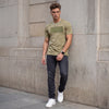 Killer Men Dark Green Printed Slim Fit T-Shirts