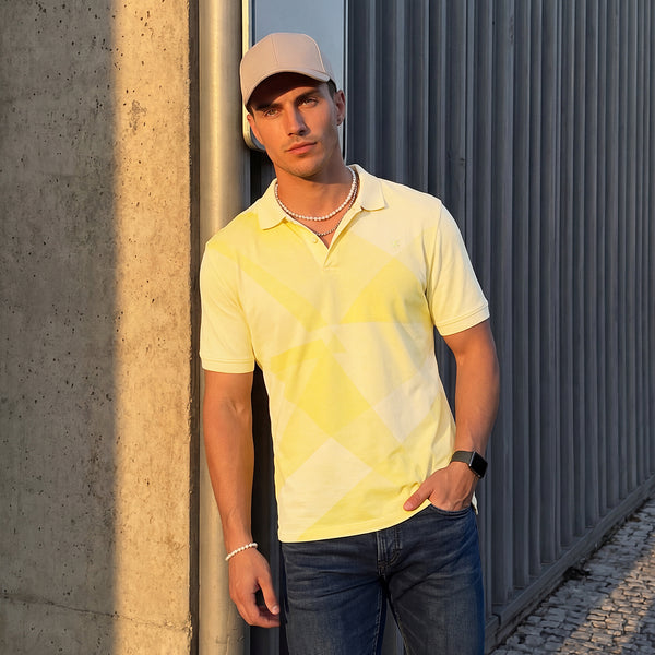 Killer Men Yellow Printed Slim Fit T-Shirts