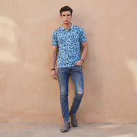 Killer Men Blue Printed Slim Fit T-Shirts