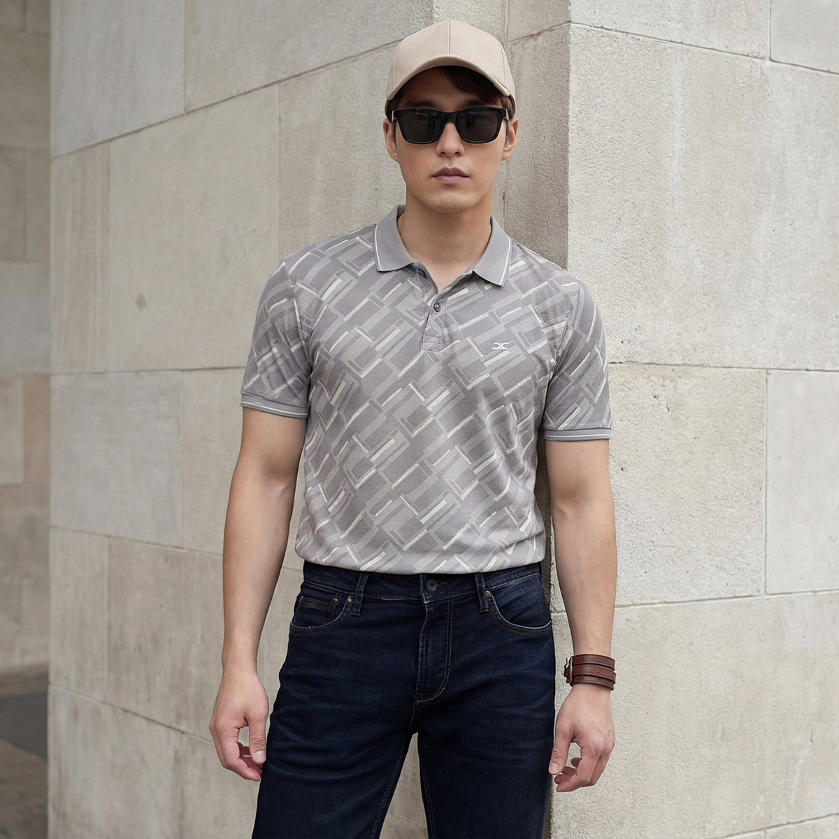 Killer Men Grey Printed Slim Fit T-Shirts