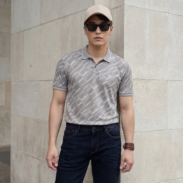 Killer Men Grey Printed Slim Fit T-Shirts