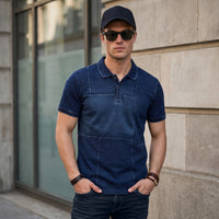 Killer Men Dark Blue Printed Slim Fit T-Shirts