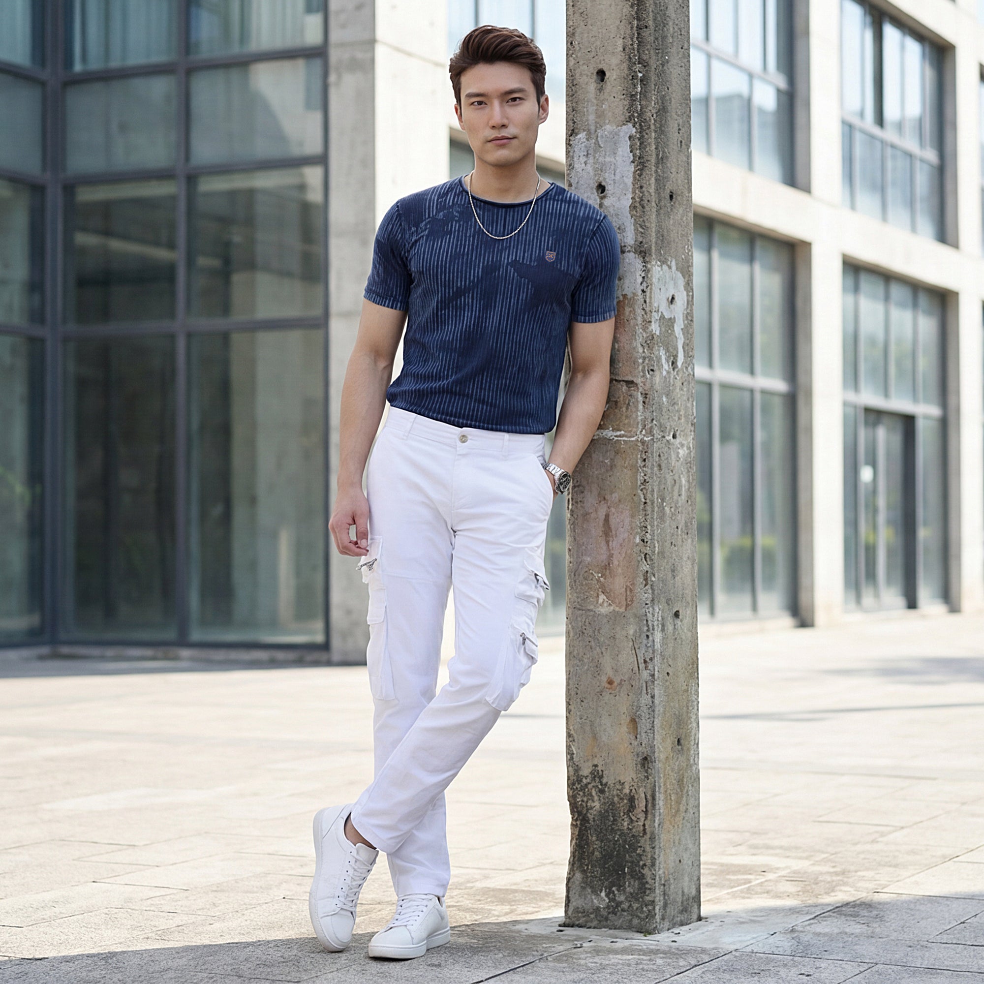 Killer Men Blue Printed Slim Fit T-Shirts