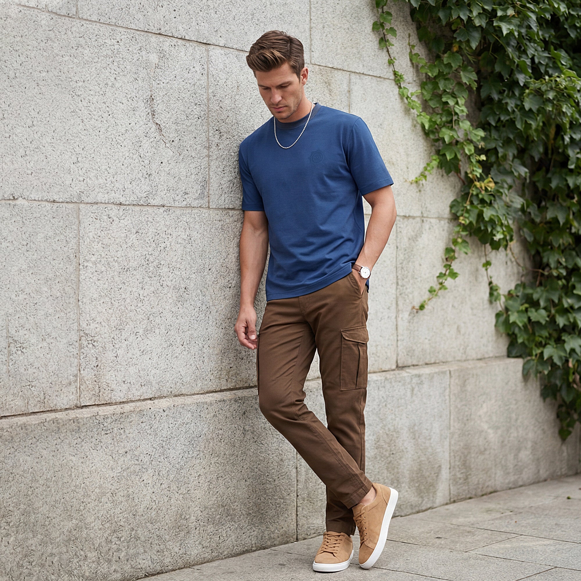 Killer Men Blue Round Neck T-Shirts