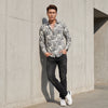 Full Sleeves Slim Fit Green Micro Cord Print Shirt