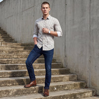 Full sleeves Slim Fit Cream Micro Abstract Print Shirt