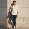 Full sleeves Slim Fit Mint Light Weight Checks Shirt