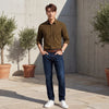 Full sleeves Slim Fit Dark Mustard Over-Dyed Gingham Checks Shirt