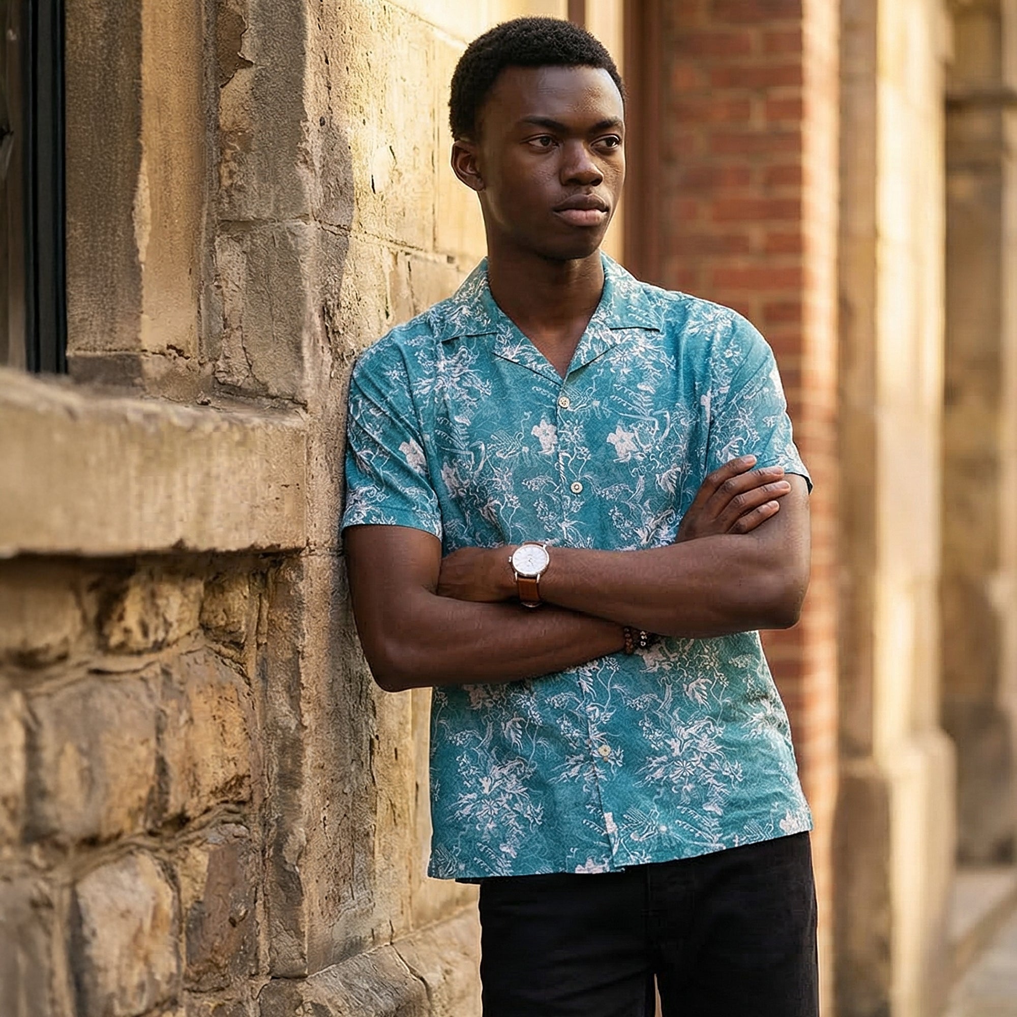 Men Printed Half Sleeve Regular Fit Shirt