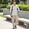 Full Sleeves Slim Fit GreenDobby Structure Checks Shirt