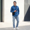 Full Sleeves Slim Fit Cobalt Blue Button-Down Oxford Solid Shirt