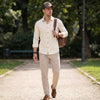 Full Sleeves Slim Fit Ecru Heavy Dobby Solid Shirt