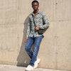 Full sleeves Slim Fit Green All-Over Camou Waffle Dobby Print Shirt