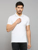 Men's White Solid Slim Fit T-Shirts