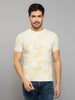 Men's Off White Printed Slim Fit T-Shirts