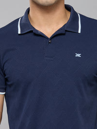 Men's Navy Solid Slim Fit T-Shirts