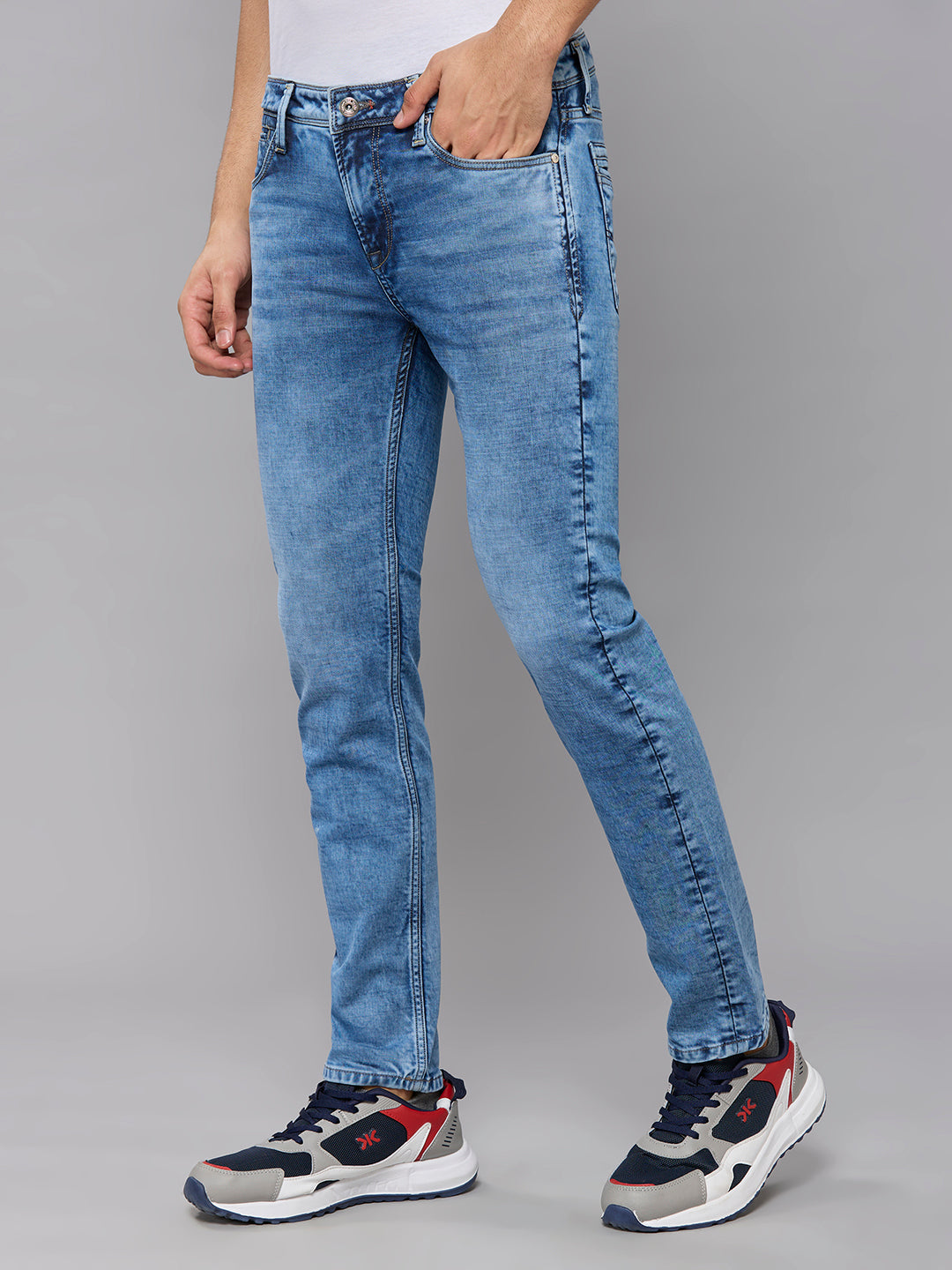 Men's Light Blue Skinny Fit Jeans