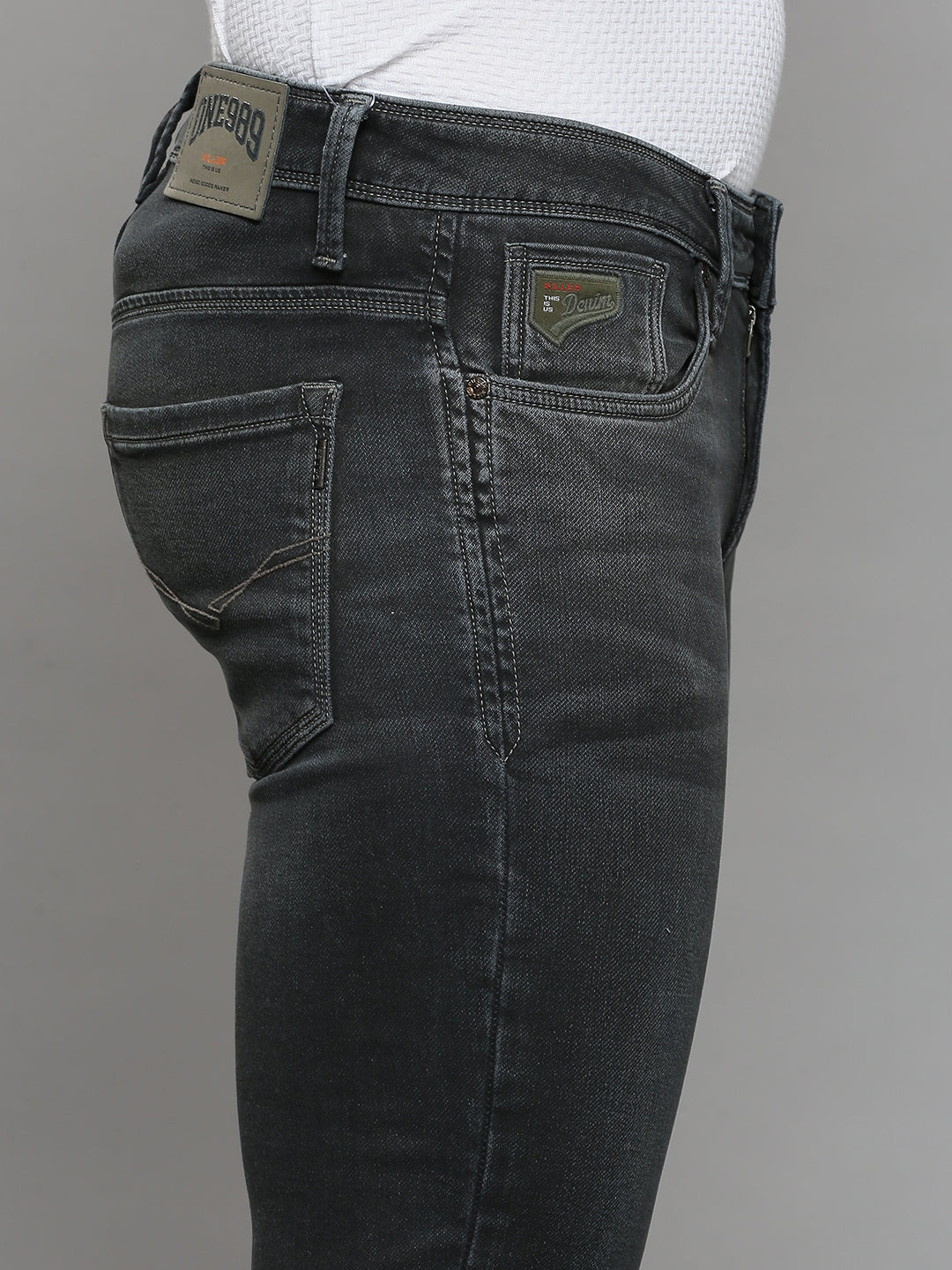 Men's Dark Grey Skinny Fit Jeans