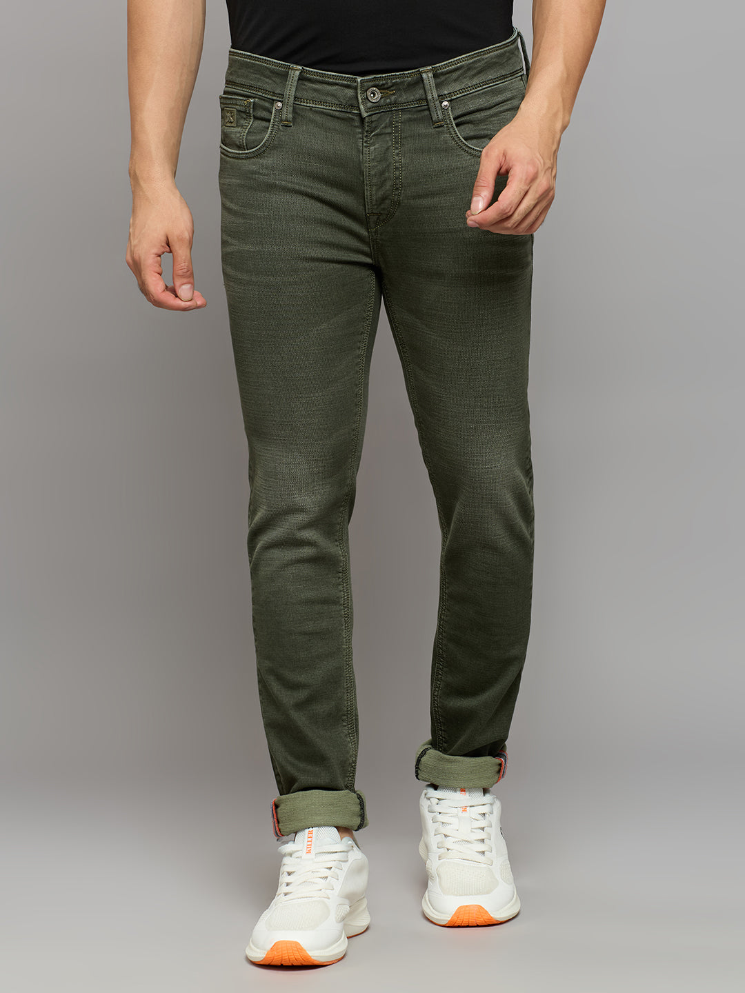 Men's Green Skinny Fit Jeans