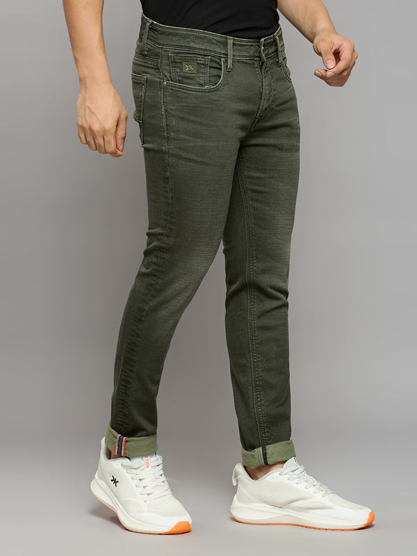 Men's Green Skinny Fit Jeans