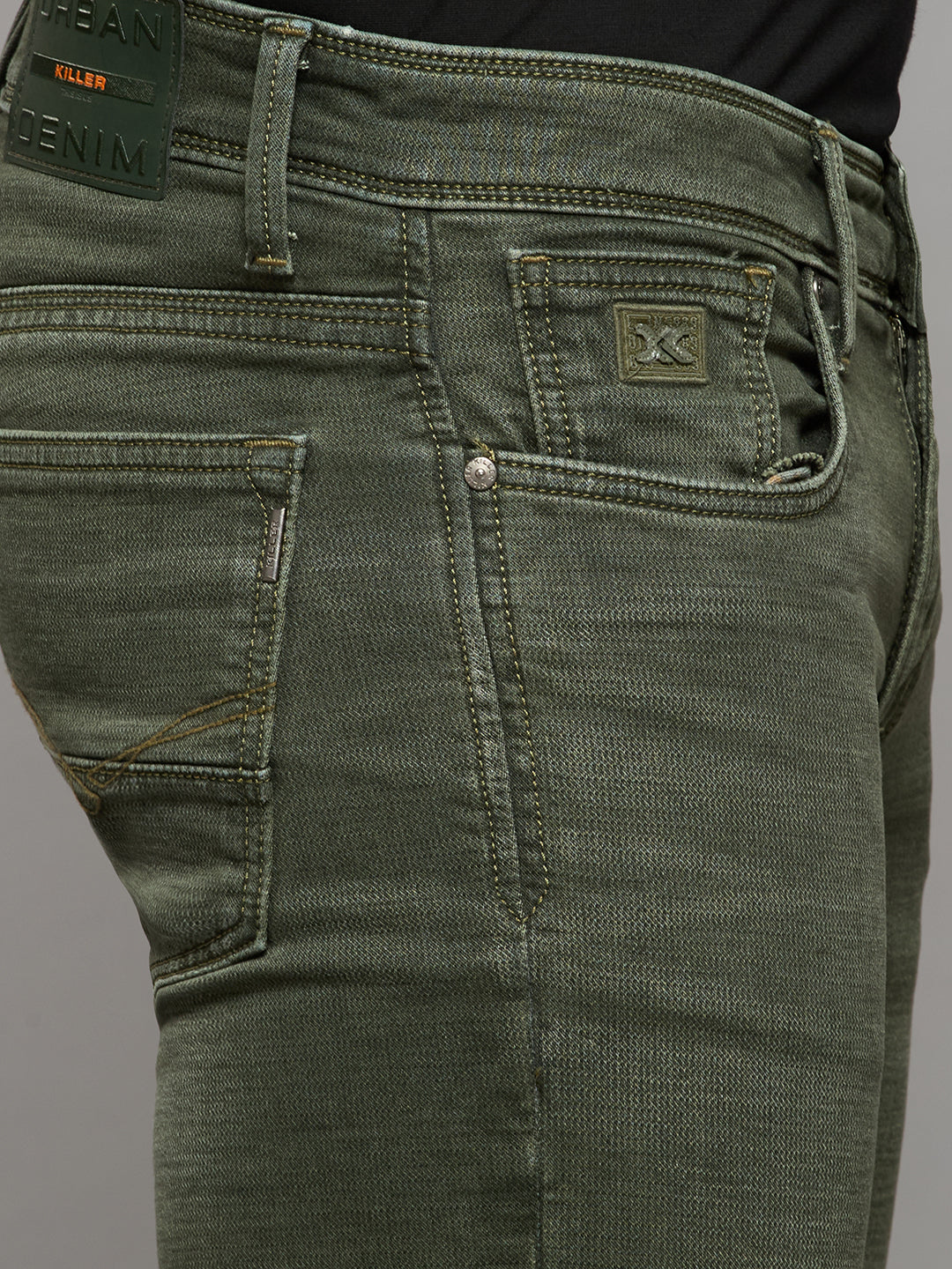 Men's Green Skinny Fit Jeans