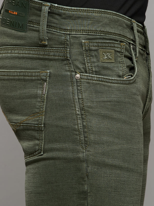 Men's Green Skinny Fit Jeans