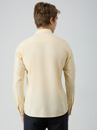 Men's Yellow Checks Slim Fit Shirts