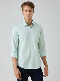 Men's Green Checks Slim Fit Shirts