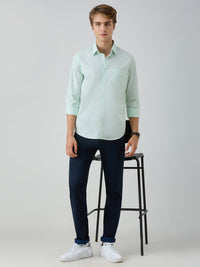 Men's Green Checks Slim Fit Shirts