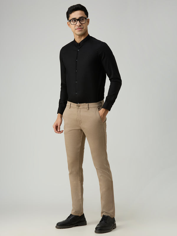Men's Black Printed Slim Fit Shirts