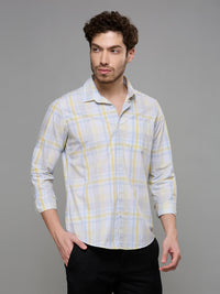 Men's Blue Checks Slim Fit Shirts