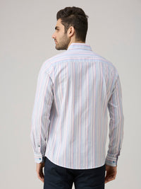 Men's Blue Stripe Slim Fit Shirts