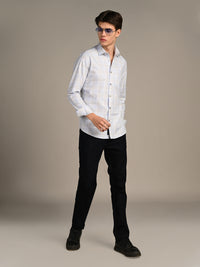Men's Ivory Checks Slim Fit Shirts