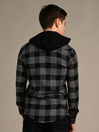 Men's Black Checks Slim Fit Shirts