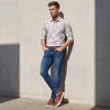 Full sleeves Slim Fit Pink Abstract Textured Print Shirt