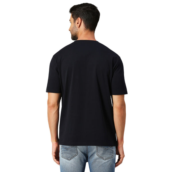 Men's Navy Solid Slim Fit T-Shirts